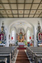 The Church of St Michael with coffered ceiling