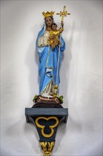 Figure of the Virgin Mary with Crown and Child Jesus