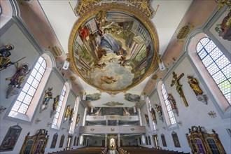 Organ gallery and ceiling fresco