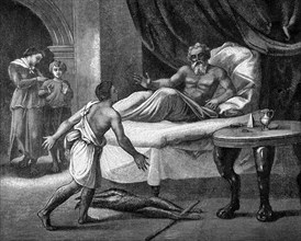 Esau at his father's deathbed