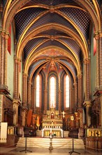 Interior view of the chancel of the baroque Saint-Dame-du-Bon-Remède church