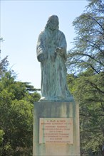 Statue and monument to French agronomist Jean Althen