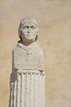 UNESCO Romanesque excavation site Bust of former 12th century Pope Clement IV