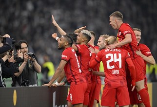 Press photographers photograph goal celebrations Dominik Szoboszlai
