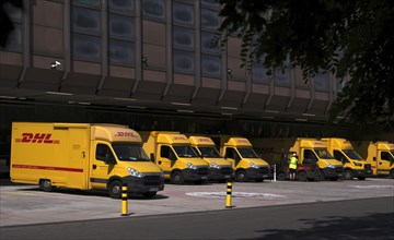 DHL delivery vehicles