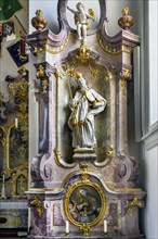 Side altar with the figure of St Nicholas of Myra