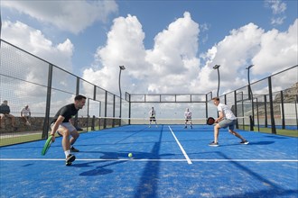 Players in action on a padel court at Kalimera Kriti Resort