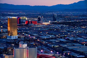 View of Las Vegas at dusk