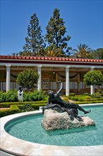 Bronze statue in Getty Villa's Outer peristyle garden
