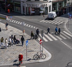 Pedestrian at zebra crossing