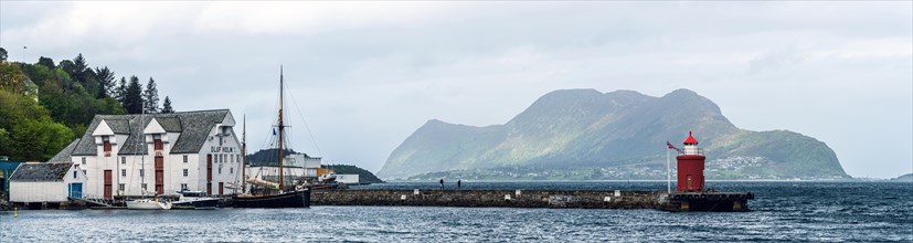 Panorama of Molja Lighthouse and Fisheries Museum in ALESUND