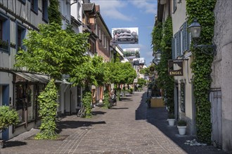 Seestraße as a pedestrian zone in the old town of Radolfzell on Lake Constance