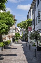 Seestraße as a pedestrian zone in the old town of Radolfzell on Lake Constance