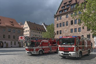 Fire brigade ready in the old town