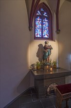 Devotional chapel with statue of the Virgin Mary in the Church of Our Dear Lady