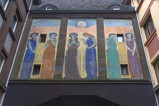 Art Nouveau mural by the German painter William Straube