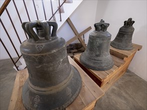 Bells in the tower of the parish church of St Martin