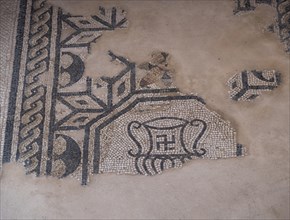 Floor mosaic from the 2nd century AD at the Monastery of St Francis