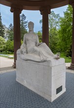 Fountain temple with goddess Hygieia at the Elisabethenbrunnen in the spa gardens of Bad Homburg vor der Höhe