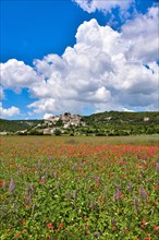 The village of Simiane-la-Rotonde in the Alpes-de-Haute-Provence département of the Provence-Alpes-Côte d'Azur region of southern France