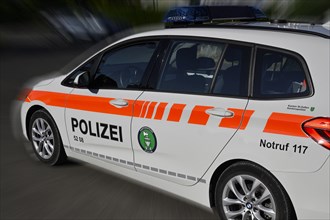 Mop-up picture police car cantonal police St Gallen