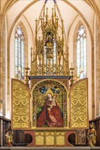 Madonna in the Rosary by Martin Schongauer in the interior of the Dominican Church in Colmar