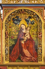 Madonna in the Rosary by Martin Schongauer in the interior of the Dominican Church in Colmar