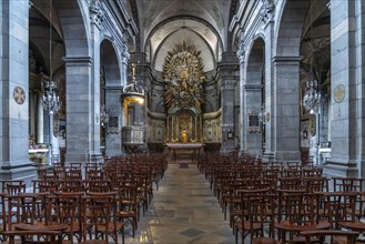 Interior of the Saint-Maurice church in Besancon