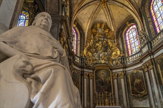 Statue in the interior of St John's Cathedral in Besancon