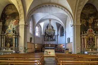 Interior of the Saint-Martin parish church in Quingey
