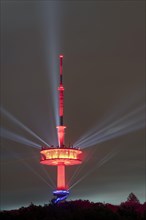 TV Tower Artistically Illuminated Porta Westfalica Germany