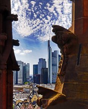 View of the banking district from the Kaiserdom St Bartholomäus