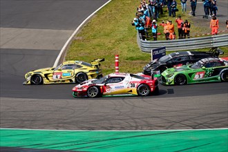 Start of the 24-hour race at the Nürburgring race track Nürburg