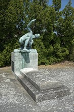 Bronze figure of an athlete by Max Klinger