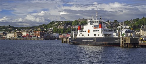 MV Coruisk ferry boat from Caledonian MacBrayne docked in the Oban port