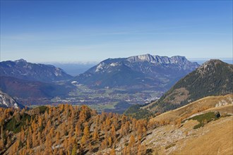 View over the city Berchtesgaden and Untersberg