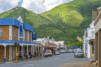Commercial street in the town Barberton