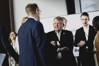 (R-L) Lars Lokke Rasmussen, Minister for Foreign Affairs of Denmark, and Tobias Billstroem,