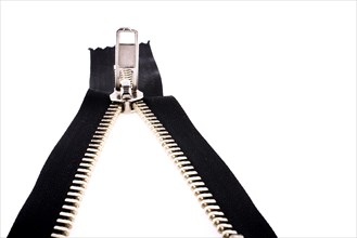 Color zipper on a white background