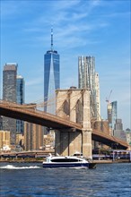 New York City Manhattan skyline with Brooklyn Bridge