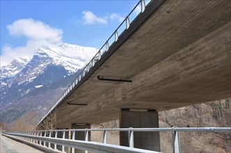 Highway Bridge in the Swiss Alps