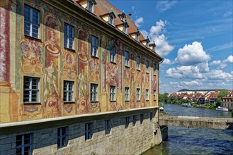 Old town hall on the river Pegnitz