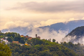 Alpine Village Aranno in the Clouds with Mountain View in Ticino