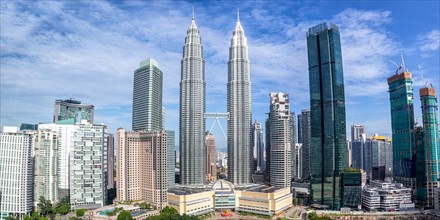Petronas Twin Towers Skyscrapers KLCC Skyline Panorama of Kuala Lumpur