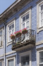 House facade tiled with azulejos