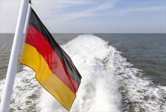 National Flag Germany on Ferry