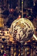 Colorful turkish ceramic balls as souvenirs at street market