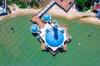 The Floating Mosque Aerial View on Penang Island