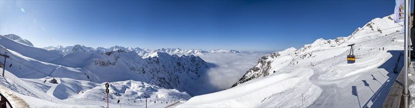 Nebelhornbahn Panorama Winter Alps Oberstdorf Germany