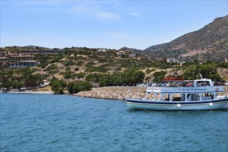 Classic view of beautiful harbor on Greek island of Crete
